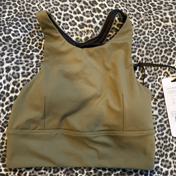 Varley Moss Green Let’s Move Harris Sports Bra NWT - Picture 6 of 8